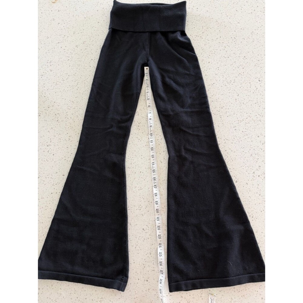 Edikted Black Flare Bell Bottom  Legging Pants Wide Waist XS